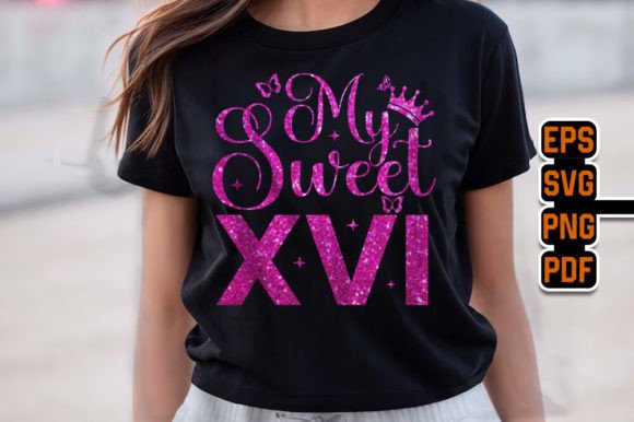 Reviewing My Sweet XVI Birthday T-shirt Design for Stitching